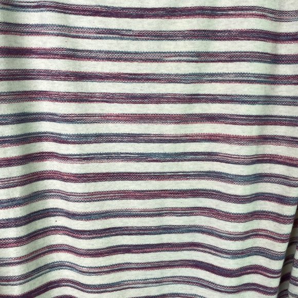 T by Talbots Top Button Back Striped Long Sleeve Size M Heather - Picture 3 of 10